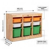 9‑Bin Storage Unit – Compatible with IKEA TROFAST