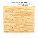 Wooden Cubby Locker – 9‑Compartment Storage Unit