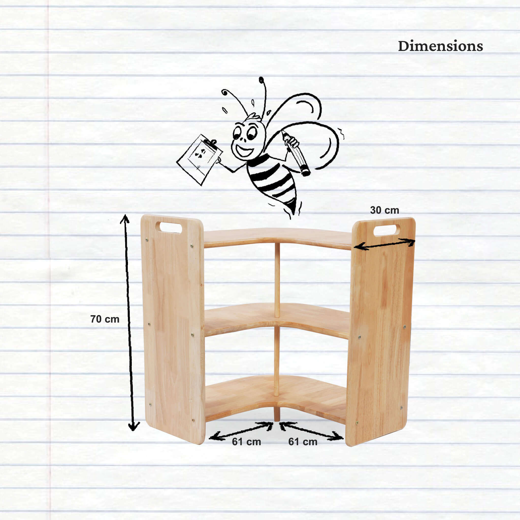 3 Rack Corner Shelf – L-Shape