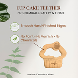 Cup Cake Neem Wood Teether