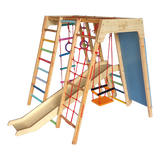 9-in-1 wooden jungle gym jumbo indoor play set for kids