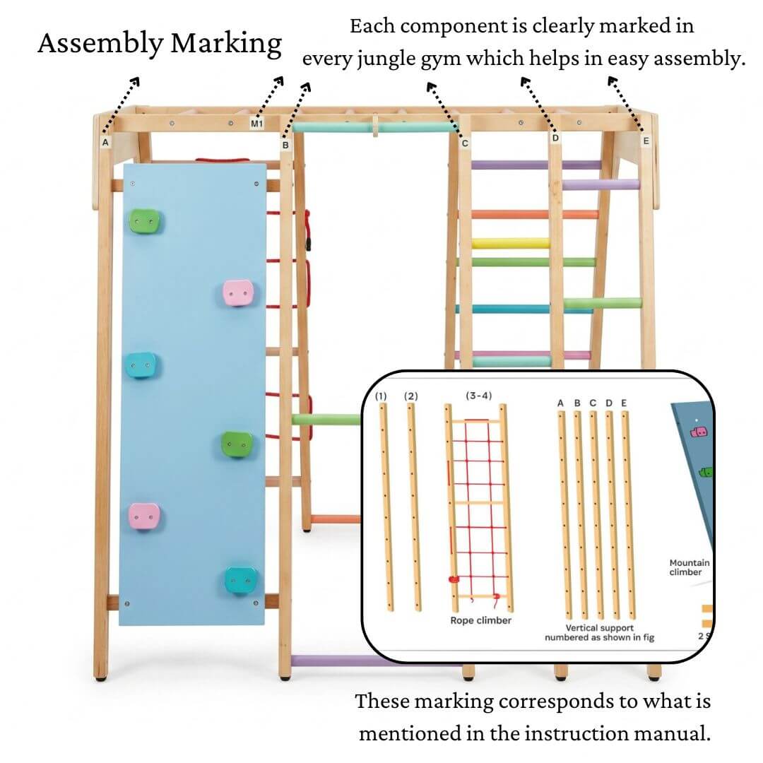 Jumbo Jungle Gym easy assembly instruction manual and requried tools