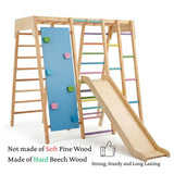 Jumbo Jungle Gym Made of solid hard wood making it sturdy, strong and long lasting
