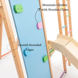 Jumbo Jungle Gym with wooden mountain climber and smooth rounded edges

