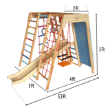 5ft x 4ft indoor wooden jungle gym size comparison