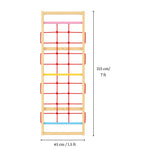 WoodBee Rope Climber Panel dimension: 215 cm / 7 ft tall and 45 cm / 1.5 ft wide