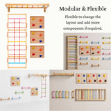 WoodBee Modular Jungle Gym Tower Challenge - Modular & Flexible. Flexible to change the layout and add more components if required