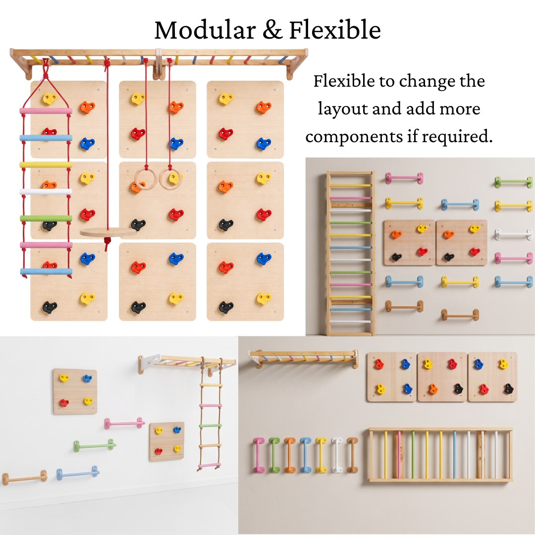 WoodBee Modular Jungle Gym Ultimate 1 - Modular & Flexible. Flexible to change the layout and add more components if required