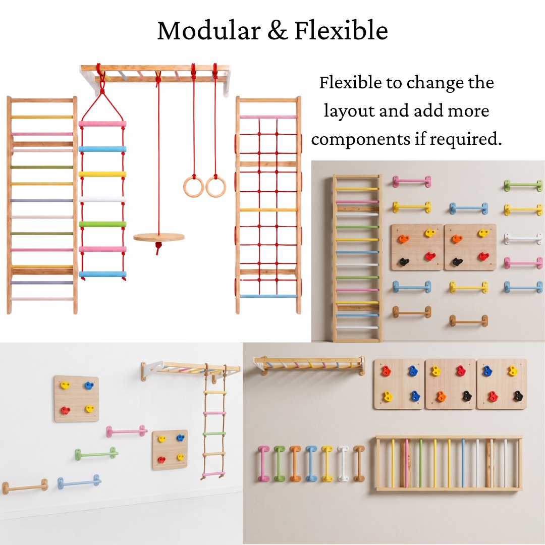 WoodBee Modular Jungle Gym Ultimate 2 - Modular & Flexible. Flexible to change the layout and add more components if required