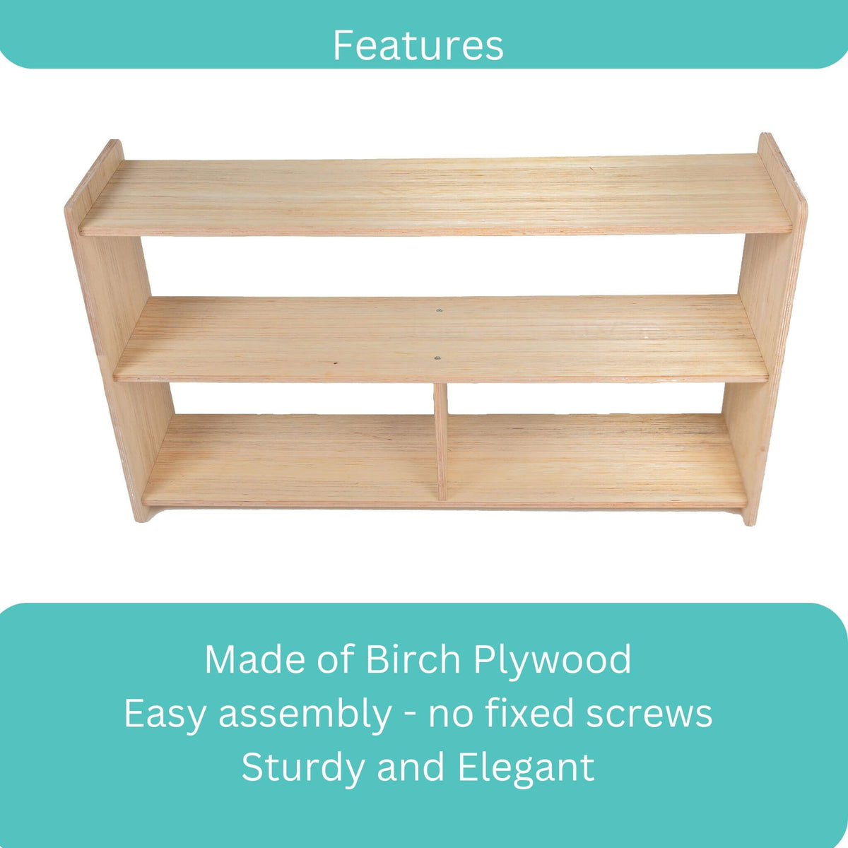Buy Twotier Montessori Low Toy Shelf Toddler Shelf Woodbee Toys