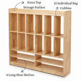 School Bag Cubby with Shoe Rack