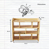 Three Rack Book Shelf with Partition
