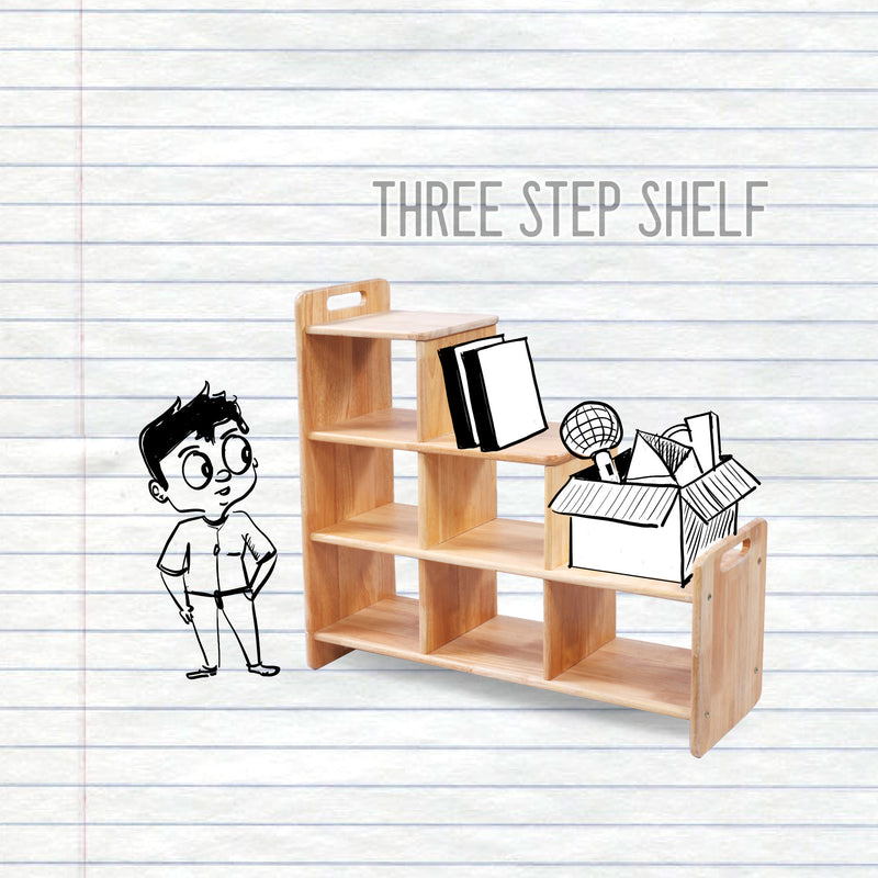 Montessori Stair Shelf – 3 Steps