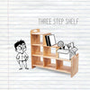 Montessori Stair Shelf – 3 Steps