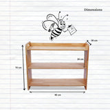 Sturdy wooden bookshelf with two racks – long-lasting and easy to clean.
