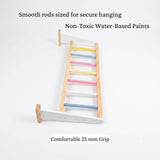 Wooden Wall Mounted Monkey Bars – 80 kg Rated Hanging Climber