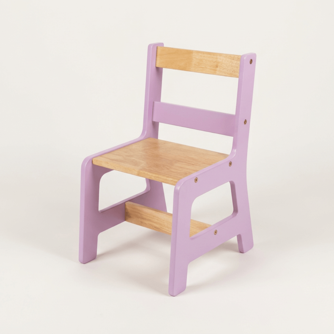 Preschool wooden chair 2-5yrs, 30cm seat height and available in 5 colours - Purple
