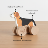 Wooden Dog Push Along Toy