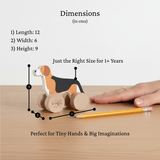 Wooden Dog Push Along Toy