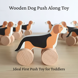 Wooden Dog Push Along Toy