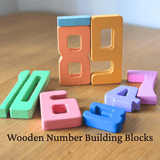 Wooden Number Building Blocks