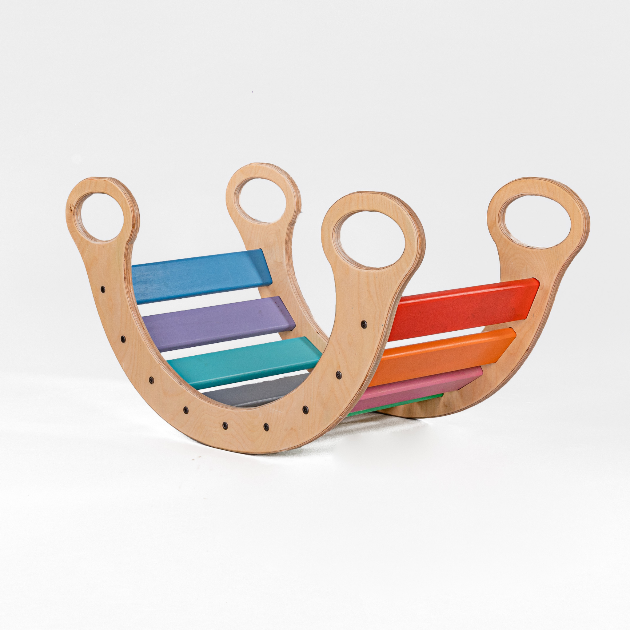 Waldorf wooden Rainbow Rocker