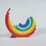 Wooden rainbow stacker large