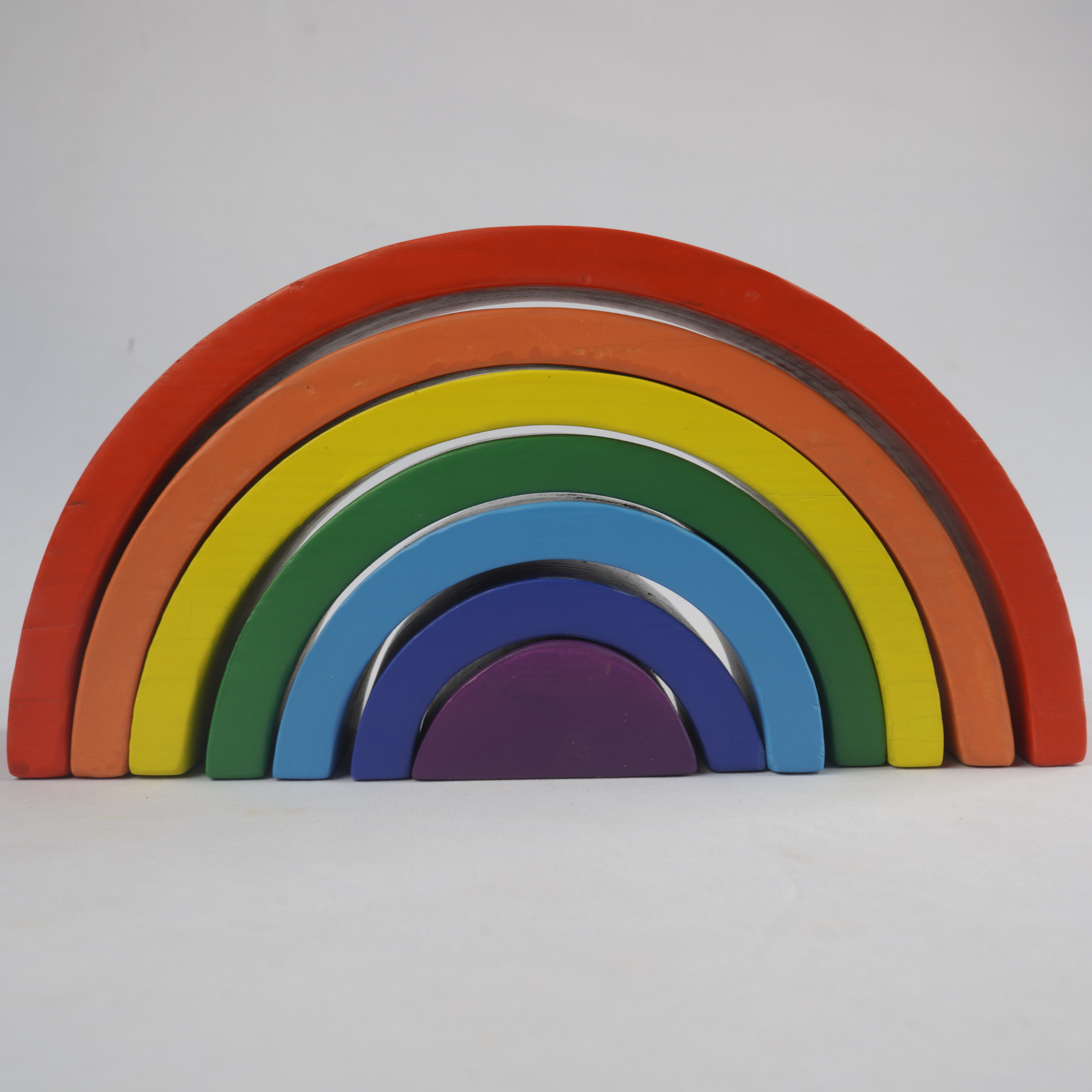 Wooden Rainbow stacker large