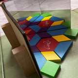 Mirror wooden blocks