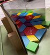 Mirror wooden blocks