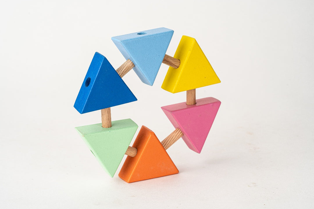 Buy Wooden Trilinks | 15 pcs | Woodbeetoys.com – WoodBee Toys