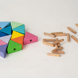 Wooden puzzle with links