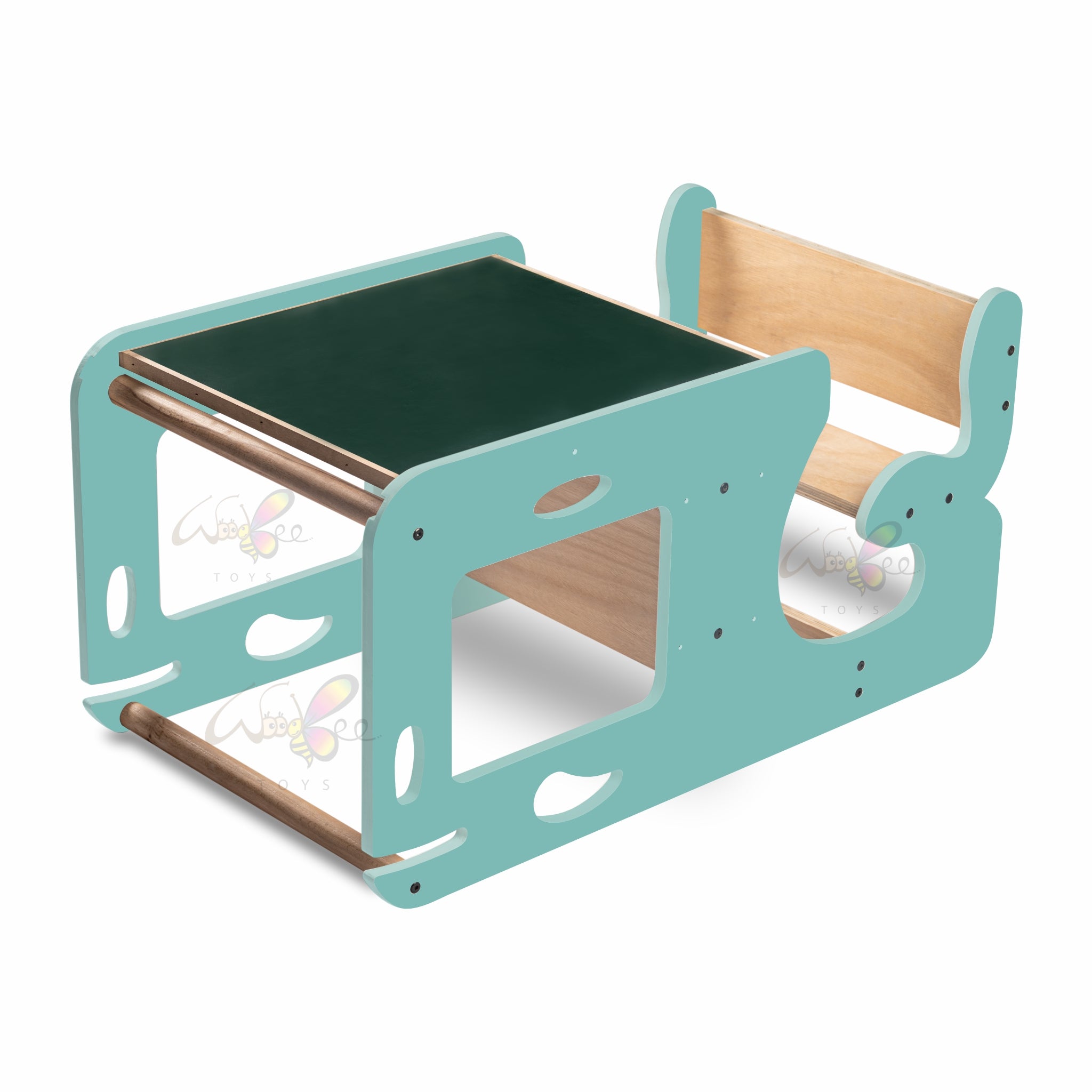 Kitchen Helper / learning tower or baby tower/ activity table / Sensory table / Easel Standin cyan colour