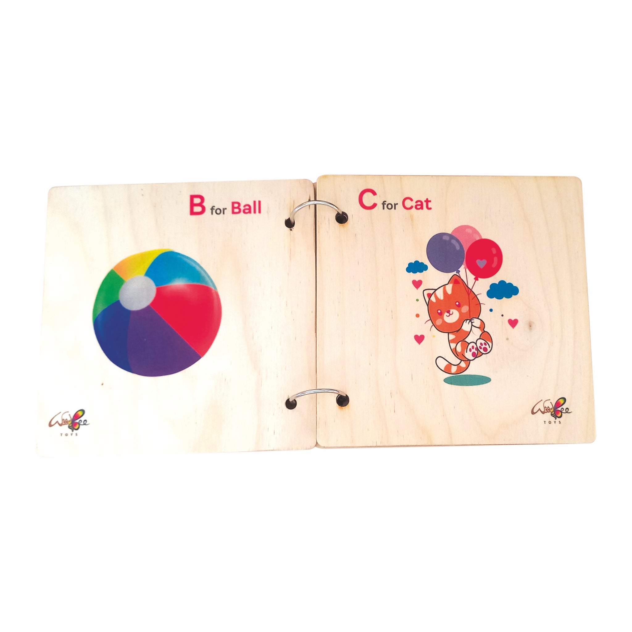 Wooden montessori first book for babies