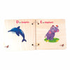 Wooden montessori first book for babies