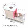 Object permanence box dimension