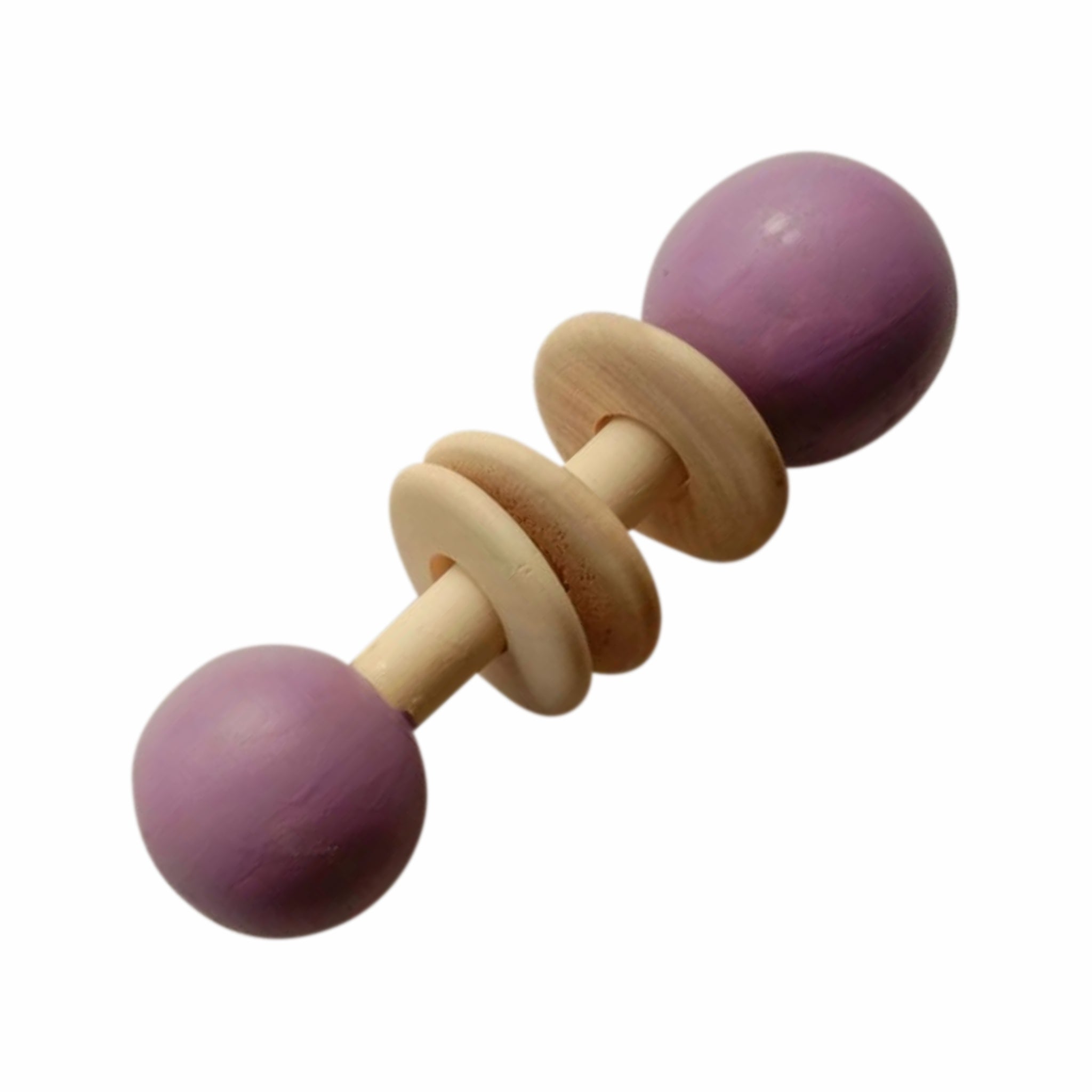 Buy Wooden Rattle Dumbbell – WoodBee Toys - Main Image