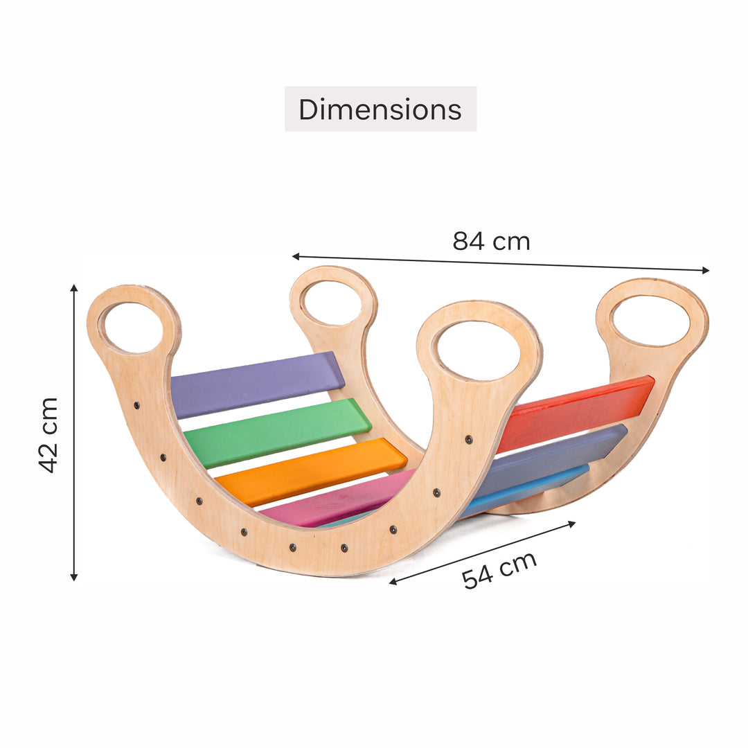 Rocker Object Buy Wooden Rainbow Rocker | Medium | WoodBee Toys