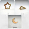 Neem Wood Teether Star Moon and Cloud
