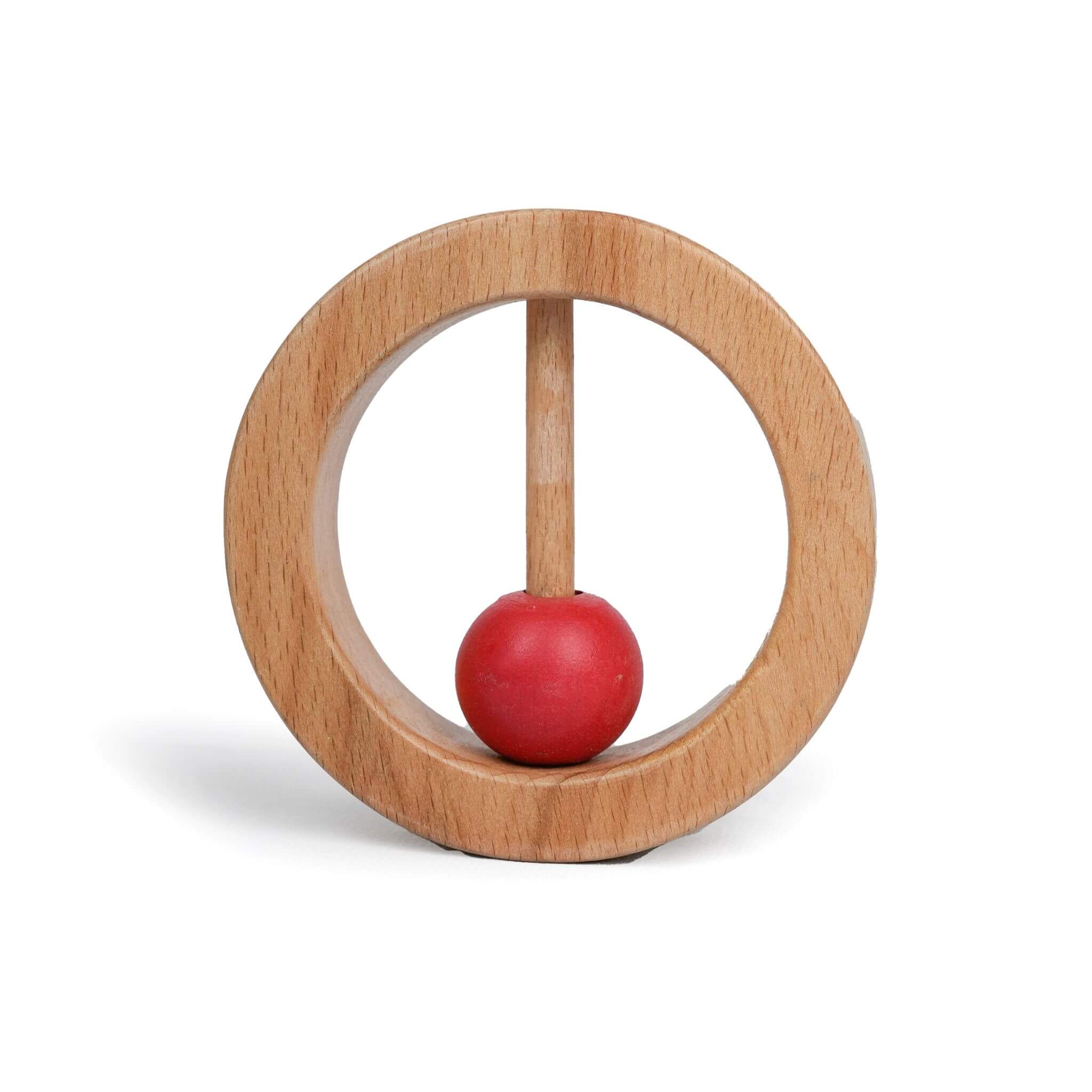 Buy Wooden Non-Toxic Circle Rattle | Woodbeetoys.com – WoodBee Toys